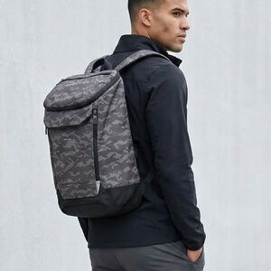 Hedgren Connect Backpack Grey Digital Camo Tech Laptop Bag Travel Commuter